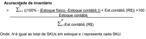 Acuracidade de inventário - Cálculo